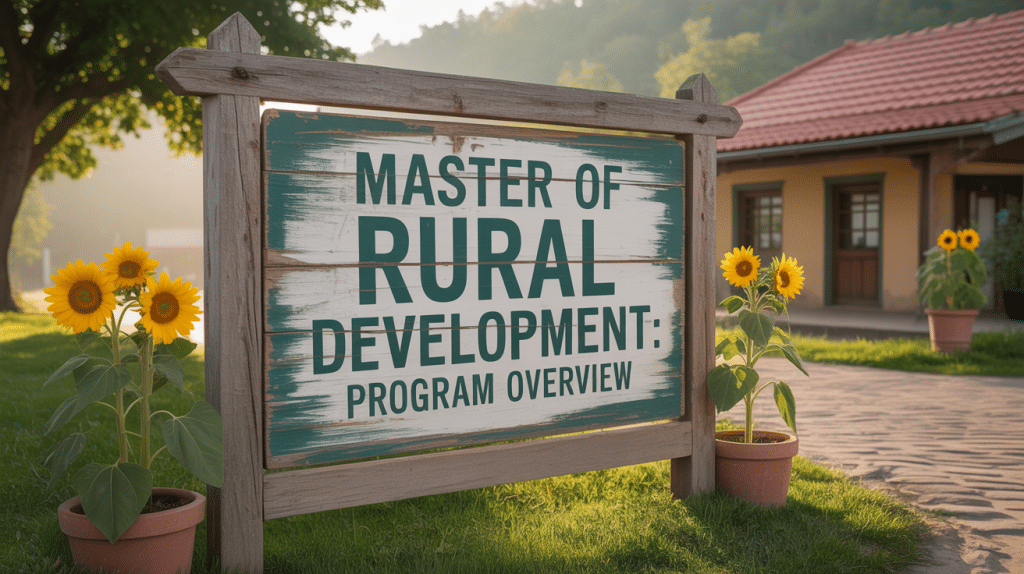 Master Of Rural Development: Program Overview Sit Search Master Of Rural Development